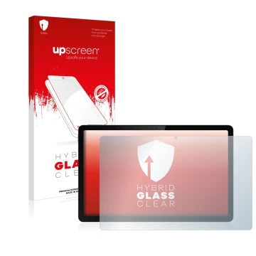 Parte frontale di una confezione del prodotto con il logo del marchio upscreen. Accanto è raffigurato il dispositivo realme Pa