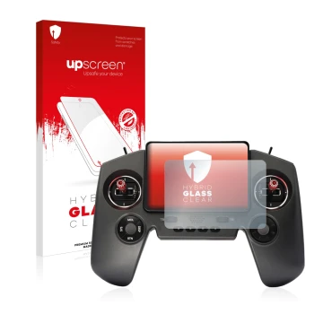 Parte frontale di una confezione del prodotto con il logo del marchio upscreen. Accanto è raffigurato il dispositivo FrSky Twi