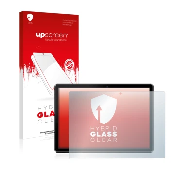 Parte frontale di una confezione del prodotto con il logo del marchio upscreen. Accanto è raffigurato il dispositivo Pritom M1
