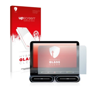 Parte frontale di una confezione del prodotto con il logo del marchio upscreen. Accanto è raffigurato il dispositivo Smart #1 
