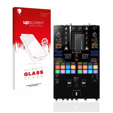 Parte frontale di una confezione del prodotto con il logo del marchio upscreen. Accanto è raffigurato il dispositivo Pioneer D