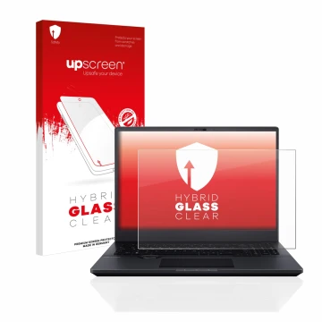 Parte frontale di una confezione del prodotto con il logo del marchio upscreen. Accanto è raffigurato il dispositivo ASUS ProA