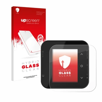 Parte frontale di una confezione del prodotto con il logo del marchio upscreen. Accanto è raffigurato il dispositivo ISDT Air8