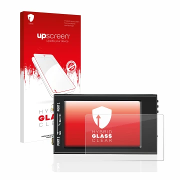 Parte frontale di una confezione del prodotto con il logo del marchio upscreen. Accanto è raffigurato il dispositivo SDRGEEK N