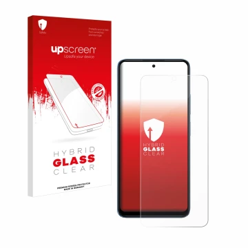 Parte frontale di una confezione del prodotto con il logo del marchio upscreen. Accanto è raffigurato il dispositivo Xiaomi Re