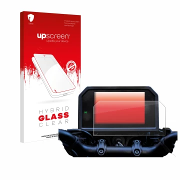 Parte frontale di una confezione del prodotto con il logo del marchio upscreen. Accanto è raffigurato il dispositivo Yamaha Tr