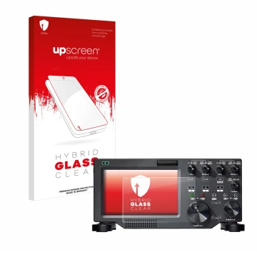 Parte frontale di una confezione del prodotto con il logo del marchio upscreen. Accanto è raffigurato il dispositivo FlexRadio
