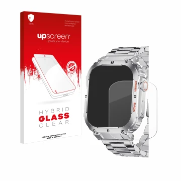 Parte frontale di una confezione del prodotto con il logo del marchio upscreen. Accanto è raffigurato il dispositivo LIGE K-57