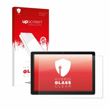 Parte frontale di una confezione del prodotto con il logo del marchio upscreen. Accanto è raffigurato il dispositivo HotLight 