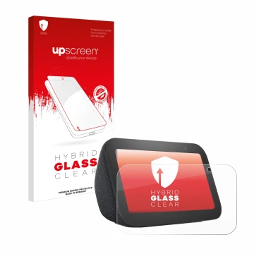 Parte frontale di una confezione del prodotto con il logo del marchio upscreen. Accanto è raffigurato il dispositivo Amazon Ec