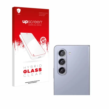 Parte frontale di una confezione del prodotto con il logo del marchio upscreen. Accanto è raffigurato il dispositivo Samsung G
