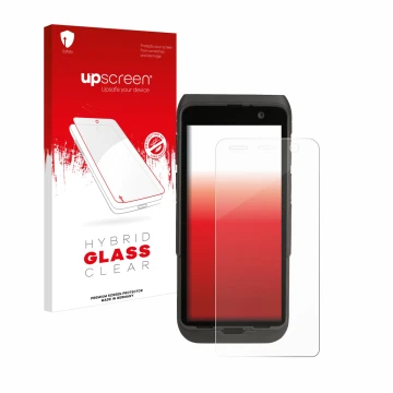Parte frontale di una confezione del prodotto con il logo del marchio upscreen. Accanto è raffigurato il dispositivo Honeywell