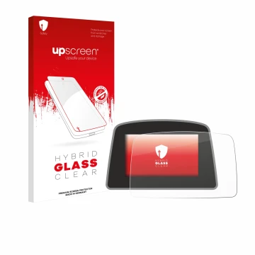Parte frontale di una confezione del prodotto con il logo del marchio upscreen. Accanto è raffigurato il dispositivo PowaKaddy