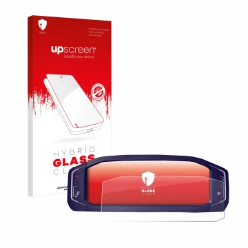 Parte frontale di una confezione del prodotto con il logo del marchio upscreen. Accanto è raffigurato il dispositivo Volkswage