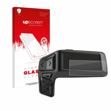 Parte frontale di una confezione del prodotto con il logo del marchio upscreen. Accanto è raffigurato il dispositivo Bosch Pur