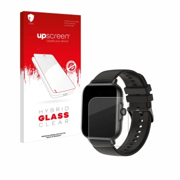 Parte frontale di una confezione del prodotto con il logo del marchio upscreen. Accanto è raffigurato il dispositivo AcclaFit 