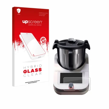 Parte frontale di una confezione del prodotto con il logo del marchio upscreen. Accanto è raffigurato il dispositivo Ufesa Tot