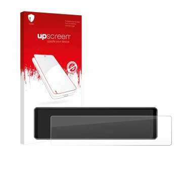 Parte frontale di una confezione del prodotto con il logo del marchio upscreen. Accanto è raffigurato il dispositivo Airpuxem 