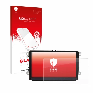Parte frontale di una confezione del prodotto con il logo del marchio upscreen. Accanto è raffigurato il dispositivo JF-Sound 