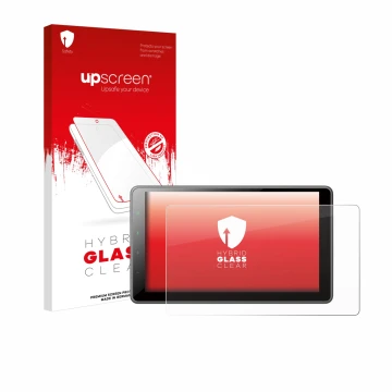 Parte frontale di una confezione del prodotto con il logo del marchio upscreen. Accanto è raffigurato il dispositivo Pioneer S