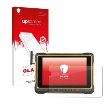 Parte frontale di una confezione del prodotto con il logo del marchio upscreen. Accanto è raffigurato il dispositivo AIR3 7.3 