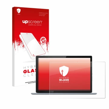 Parte frontale di una confezione del prodotto con il logo del marchio upscreen. Accanto è raffigurato il dispositivo Lenovo Id