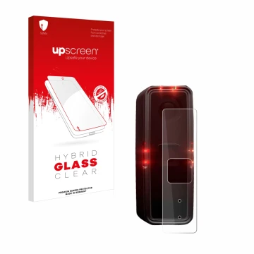 Parte frontale di una confezione del prodotto con il logo del marchio upscreen. Accanto è raffigurato il dispositivo Alps Alpi