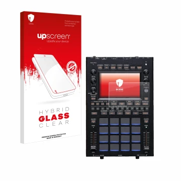 Parte frontale di una confezione del prodotto con il logo del marchio upscreen. Accanto è raffigurato il dispositivo KORG KAOS