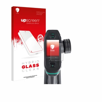 Parte frontale di una confezione del prodotto con il logo del marchio upscreen. Accanto è raffigurato il dispositivo DumboRC D