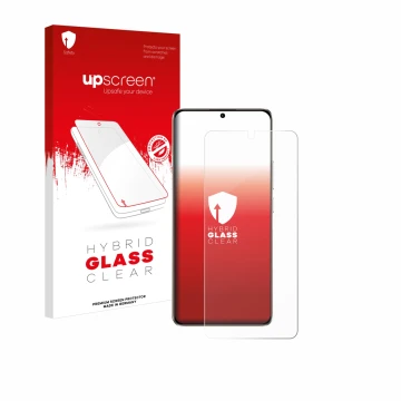 Parte frontale di una confezione del prodotto con il logo del marchio upscreen. Accanto è raffigurato il dispositivo Xiaomi Re