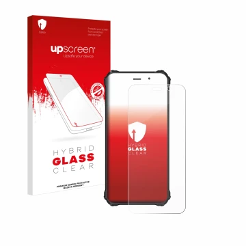 Parte frontale di una confezione del prodotto con il logo del marchio upscreen. Accanto è raffigurato il dispositivo Fossibot 