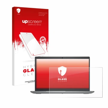 Parte frontale di una confezione del prodotto con il logo del marchio upscreen. Accanto è raffigurato il dispositivo Dell Prec