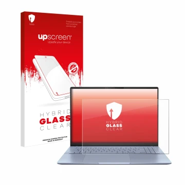 Parte frontale di una confezione del prodotto con il logo del marchio upscreen. Accanto è raffigurato il dispositivo ASUS Vivo