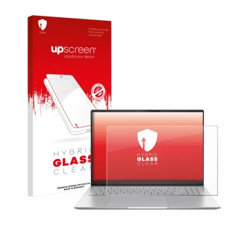 Parte frontale di una confezione del prodotto con il logo del marchio upscreen. Accanto è raffigurato il dispositivo ASUS Vivo