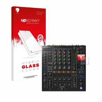 Parte frontale di una confezione del prodotto con il logo del marchio upscreen. Accanto è raffigurato il dispositivo Pioneer D