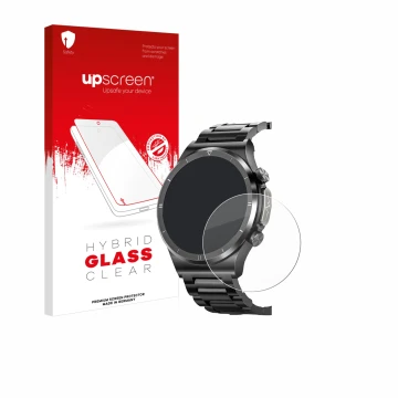Parte frontale di una confezione del prodotto con il logo del marchio upscreen. Accanto è raffigurato il dispositivo Powerwill