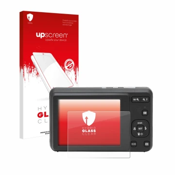Parte frontale di una confezione del prodotto con il logo del marchio upscreen. Accanto è raffigurato il dispositivo Kodak Pix