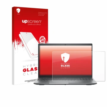 Parte frontale di una confezione del prodotto con il logo del marchio upscreen. Accanto è raffigurato il dispositivo Dell Prec