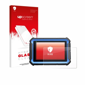 Parte frontale di una confezione del prodotto con il logo del marchio upscreen. Accanto è raffigurato il dispositivo Topdon Ar