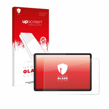 Parte frontale di una confezione del prodotto con il logo del marchio upscreen. Accanto è raffigurato il dispositivo Lenovo Ta