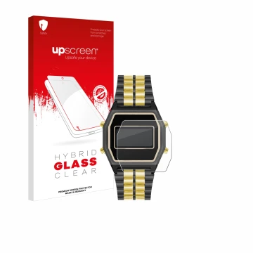 Parte frontale di una confezione del prodotto con il logo del marchio upscreen. Accanto è raffigurato il dispositivo Armitron 