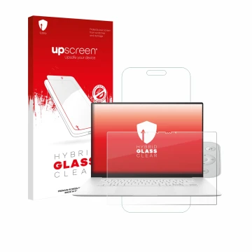 Parte frontale di una confezione del prodotto con il logo del marchio upscreen. Accanto è raffigurato il dispositivo ASUS ZenB