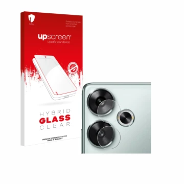 Parte frontale di una confezione del prodotto con il logo del marchio upscreen. Accanto è raffigurato il dispositivo Xiaomi Po