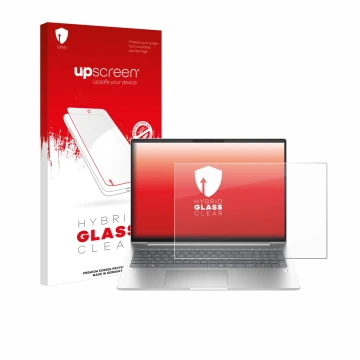 Parte frontale di una confezione del prodotto con il logo del marchio upscreen. Accanto è raffigurato il dispositivo HP ProBoo