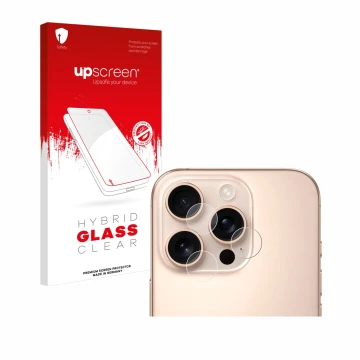 Parte frontale di una confezione del prodotto con il logo del marchio upscreen. Accanto è raffigurato il dispositivo Apple iPh