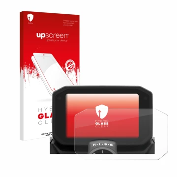 Parte frontale di una confezione del prodotto con il logo del marchio upscreen. Accanto è raffigurato il dispositivo Honda Hor