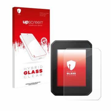 Parte frontale di una confezione del prodotto con il logo del marchio upscreen. Accanto è raffigurato il dispositivo FIT Displ