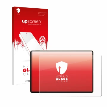 Parte frontale di una confezione del prodotto con il logo del marchio upscreen. Accanto è raffigurato il dispositivo Huawei Ma