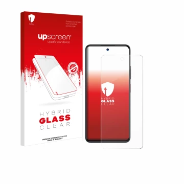 Parte frontale di una confezione del prodotto con il logo del marchio upscreen. Accanto è raffigurato il dispositivo ZTE Blade
