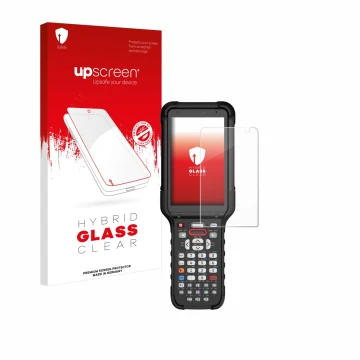 Parte frontale di una confezione del prodotto con il logo del marchio upscreen. Accanto è raffigurato il dispositivo Honeywell